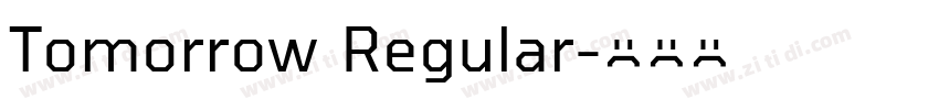 Tomorrow Regular字体转换